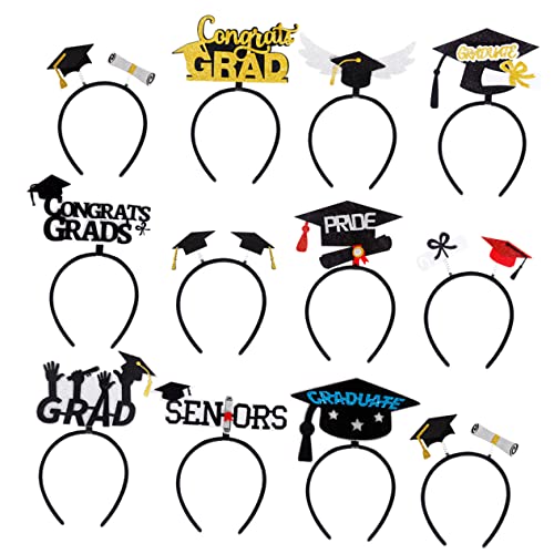 Sosoport 12 Stück Teiliges Abschluss Stirnband Leichtes Rutschfestes Haar Accessoire für Abschlussfeiern und Fotorequisiten Vielseitig Einsetzbar als Niedliches Cosplay Haarband und Sosoport 12 Stück Teiliges Abschluss Stirnband Leichtes Rutschfestes Haar Accessoire für Abschlussfeiern und Fotorequisiten Vielseitig Einsetzbar als Niedliches Cosplay Haarband und von Sosoport