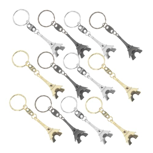 Sosoport 12 Stück Teiliges Eiffelturm Schlüsselanhänger aus Robustem Zinklegierungsmaterial Dekorative Anhänger in Gold Silber und Antikbronze als Geschenk und Stilvolle Schlüsselring deko von Sosoport
