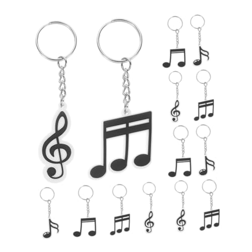 Sosoport 12 Stück Teiliges Musiknoten Schlüsselanhänger Set Bunte PVC Keyrings für Musikpartys Geburtstagsdeko Tanzveranstaltungen als Giveaways für Musikliebhaber von Sosoport