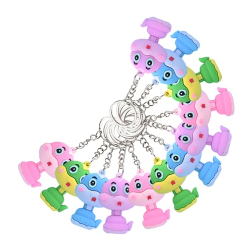 Sosoport 12 Stück Teiliges Schlüsselanhänger set mit Niedlichen Schlangenmotiven Bunte Taschenanhänger Vielseitige Schlüsselhalter Praktische und Dekorative Accessoires für Alltag und von Sosoport