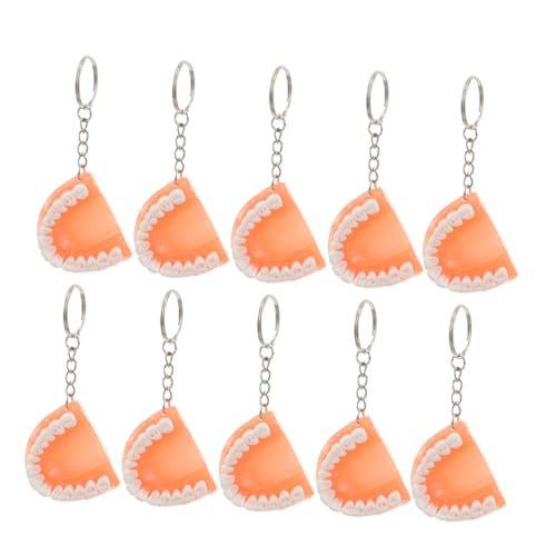 Sosoport 12 Stück Zahn Schlüsselanhänger Kreative Halloween Robuste Handtaschen Ornamente Lustige Schlüsselbund Anhänger für Party und Dekoration von Sosoport