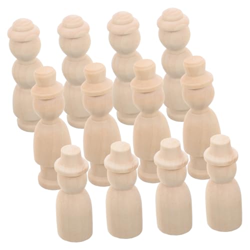 Sosoport 12Stücke DIY Peg Puppen aus Holz Unlackierte Holzfiguren zum Bemalen für Kreatives Bastelspielzeug Fantasie und Kreativität Deko Sosoport 12Stücke DIY Peg Puppen aus Holz Unlackierte Holzfiguren zum Bemalen für Kreatives Bastelspielzeug Fantasie und Kreativität Deko von Sosoport