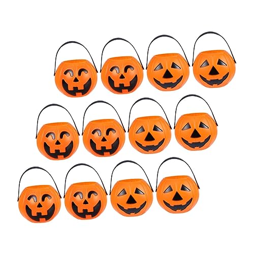 Sosoport 12Stücke Kürbis Süßigkeitenhalter Süßigkeitseimer Im Kürbis Design Für Halloween Partys Zufällige Farben Für Dekoration Sammelbehälter von Sosoport