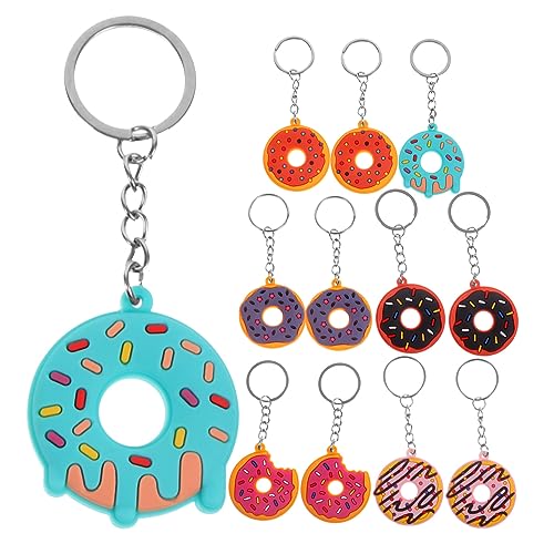 Sosoport 12Stücke Süße Donut Schlüsselanhänger Kreative Taschenanhänger für Niedliche Dessert Charms Partygeschenke und Dekoration Tragbar und Vielseitig von Sosoport
