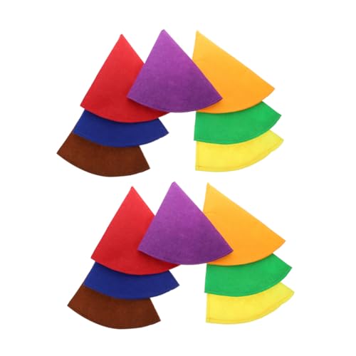Sosoport 14 Stück Teiliges Filz Zwergenhüte Design Bunte Partyhüte für Erwachsene Halloween Geburtstagskostüm Zubehör Festliche Verkleidung von Sosoport