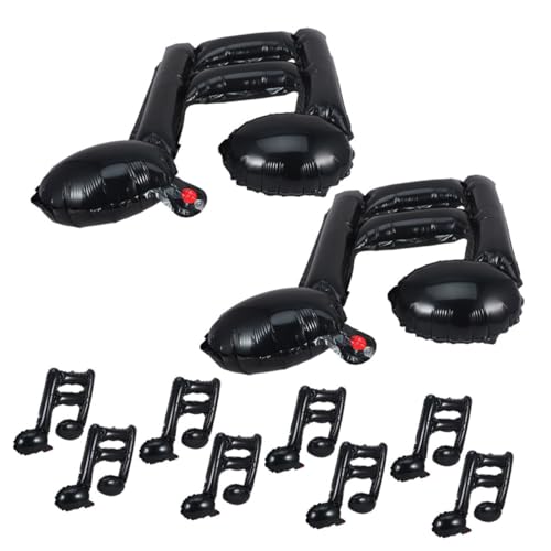 Sosoport 15 Stück Musiknoten Ballon Dekorationen Farben LED Themen Geburtstagsparty Ballons Bunte Ballons Party Setup Musik Konzert Ballons Dekoration Schwarze von Sosoport