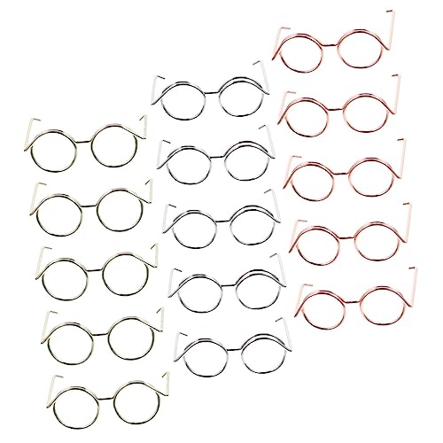 Sosoport 15Stücke Puppenbrillen Miniaturbrillen für Puppen Robuste und Leichte Brillen Roségold für Puppenkostüme und Kreatives Sosoport 15Stücke Puppenbrillen Miniaturbrillen für Puppen Robuste und Leichte Brillen Roségold für Puppenkostüme und Kreatives von Sosoport