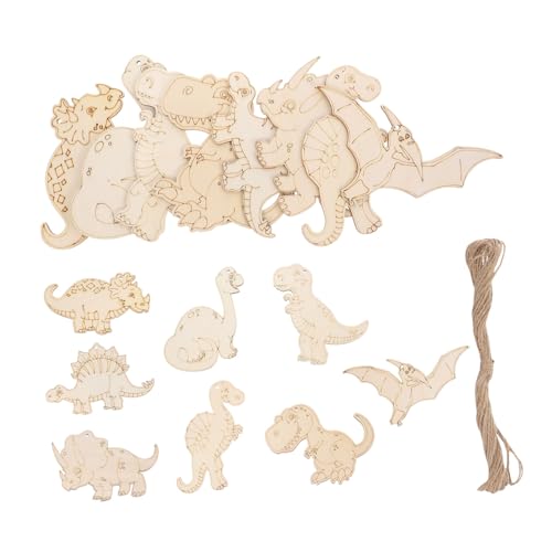 Sosoport 16 Stück Teiliges Holz Dinosaurier Bastelset Unbemalt Kleine Holzfiguren zum Bemalen DIY Anhänger für Kinderzimmer Dekoration Idee Sosoport 16 Stück Teiliges Holz Dinosaurier Bastelset Unbemalt Kleine Holzfiguren zum Bemalen DIY Anhänger für Kinderzimmer Dekoration Idee von Sosoport