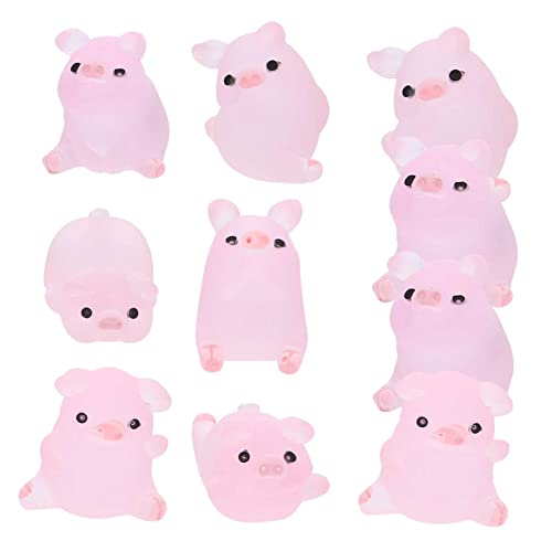 Sosoport 18Stücke Teiliges Harz Schwein Charm DIY Figuren für Kreative Dekorationen für Foto Rahmen Telefonhüllen und Kunsthandwerk von Sosoport