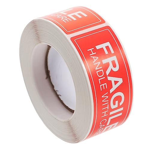 Sosoport 1Rolle Fragile Warnaufkleber Selbstklebende Etiketten Versandaufkleber Handle With Care für Sichere Paketzustellungen Klare Druckqualität Einfach zu Kleben von Sosoport