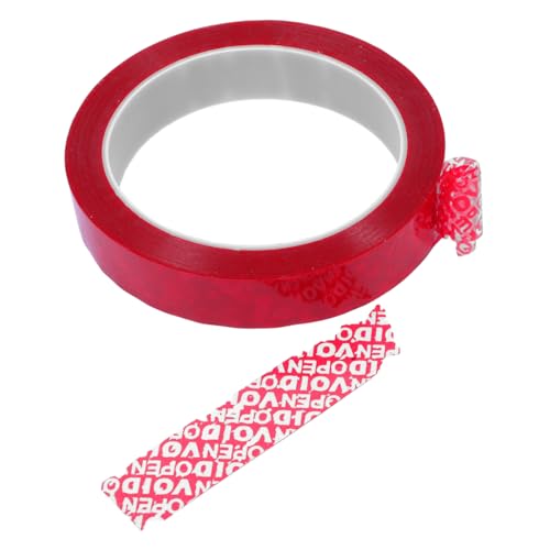 Sosoport 1Rolle Sicherheitsband für Verpackungen Manipulationssicher Hochleistungsfähiges Dichtungsband für Schutz Sensibler Dokumente zur Diebstahlsicherung Rot von Sosoport