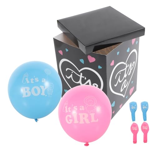 Sosoport 1Satz Gender Reveal Box mit Ballons für Babyparty mit Luftballons Dekorative Box für Jungen oder Mädchen Deko für Gender Reveal Party Sosoport 1Satz Gender Reveal Box mit Ballons für Babyparty mit Luftballons Dekorative Box für Jungen oder Mädchen Deko für Gender Reveal Party von Sosoport