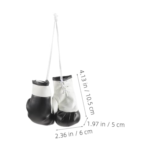 Sosoport 2 Paare Mini Boxhandschuhe Anhänger Leichte Robuste Boxhandschuh Dekoration für Auto Innenraum Schlüsselanhänger und Taschen Langlebig Kompakt Wiederverwendbar von Sosoport
