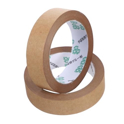 Sosoport 2 Rollen Selbstklebendes Kraftpapier Klebeband Beschreibbar À für Verpackung Versand und Organisation Stark und Langlebig Vielseitig Einsetzbar von Sosoport