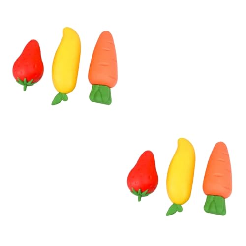 Sosoport 2 Sätze Kawaii Radiergummis Multifunktionale Mini Radierer Für Haushalt Praktische Bleistiftradierer Fröhlichen Obstdesigns 3 Stücke * 2 von Sosoport