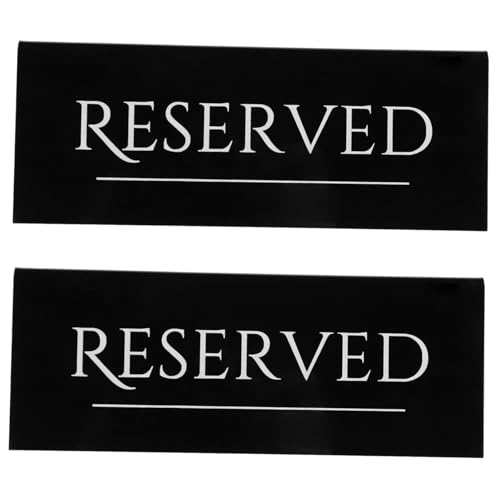 Sosoport 2 Stück Acryl Reserviert Tischschild Elegant Weiße Beschriftung Klar Lesbar Kompakt Elegante Reserviert Schilder für Hochzeit Restaurant Tischtafel Gäste Platzierung von Sosoport
