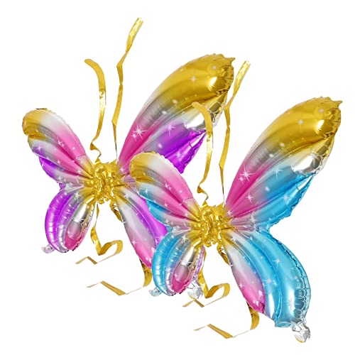 Sosoport 2 Stück Folienballons Engel Flügel Design Kreative Geburtstagsdekoration Party Requisiten für Erwachsene Farbenfrohe Gestaltung von Sosoport