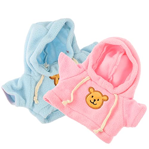 Sosoport 2 Stück Puppen ersetzen Kleidung Outfit Kind tragen Plüsch Spielzeugkleidung winzige Bärenkleidung Tierspielkleidung austauschbare Bärenkleidung kompakte Bärenkleidung Stoff von Sosoport