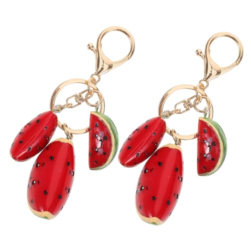 Sosoport 2 Stück Sommer Wassermelonen Schlüsselanhänger Taschenanhänger Zum Aufhängen Obst Anhänger Taschenanhänger Trendige Süße Taschenanhänger Dekorativer Taschenanhänger Obst von Sosoport
