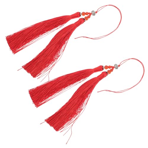 Sosoport 2 Stück Tai-Chi-Schwertspitze rote Quasten Tischset mit Quastendekor Taschenanhänger mit Quaste Quasten zur Herstellung von Schlüsselanhängern Polyester Sosoport 2 Stück Tai-Chi-Schwertspitze rote Quasten Tischset mit Quastendekor Taschenanhänger mit Quaste Quasten zur Herstellung von Schlüsselanhängern Polyester von Sosoport