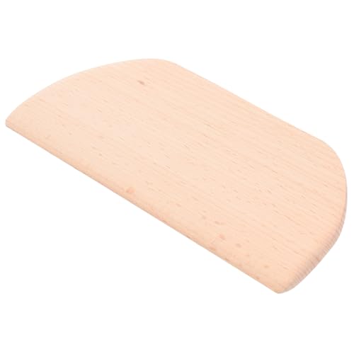 Sosoport 2 Stück Teiliges Beech Holz Teigschaber und Schneidebrett für Backteig Halbrund Geformt Vielseitig als Kuchenschaber Teigspachtel und Mehlschaber Leicht zu Reinigen für Backen und von Sosoport