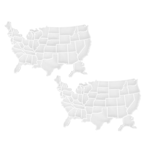 Sosoport 2 Stück Teiliges Silikon Gussform für Diy Usa Karten Puzzle für Bastelprojekte Gießform für Kunsthandwerk Geografie Sosoport 2 Stück Teiliges Silikon Gussform für Diy Usa Karten Puzzle für Bastelprojekte Gießform für Kunsthandwerk Geografie von Sosoport