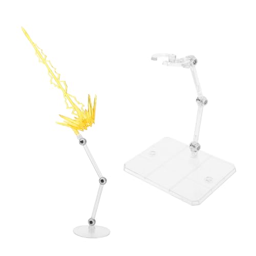 Sosoport 2 Stück Verstellbare Action Figuren Display Halterungen mit Effektstück für Modellstützen Stabiler Puppenständer für Eindrucksvolle Präsentation und Dekoration von Sosoport