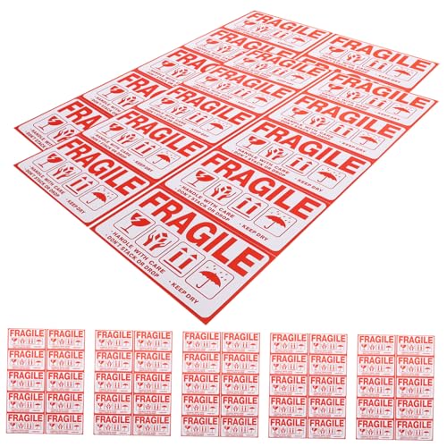 Sosoport 20 Blatt Selbstklebende Pack Versandaufkleber Fragile Warnetiketten Rot Zerbrechlich Warnaufkleber für Verpackung und Transport Stabile Materialien Vielseitig für Kartons und Sosoport 20 Blatt Selbstklebende Pack Versandaufkleber Fragile Warnetiketten Rot Zerbrechlich Warnaufkleber für Verpackung und Transport Stabile Materialien Vielseitig für Kartons und von Sosoport