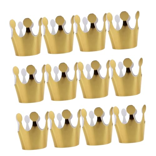 Sosoport 20 Stück Teiliges Papier Geburtstagskronen Goldene Faltbare Partyhüte für Kindergeburtstag Fotoshooting Partydekoration Hochwertige Papierkronen für Kleinkinder von Sosoport