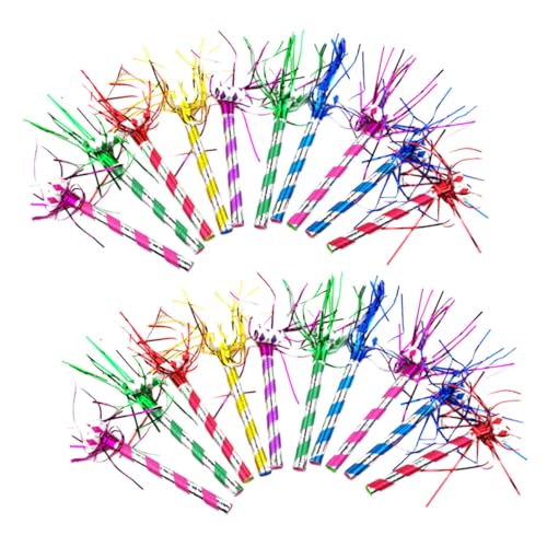 Sosoport 20 Stück Teiliges Party Blower Bunte Tröten und Pfeifen Laute Partygeräusche für Geburtstag Halloween Hochzeit Karneval Leicht Tragbar Party Gadgets für Erwachsene von Sosoport