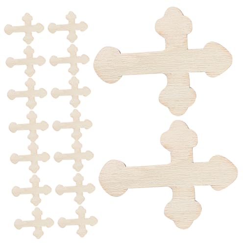 Sosoport 20 Stück Teiliges Rustikale Holz Kreuz Tags Natürliche DIY Dekoration für Geburtstagsfeiern Vielseitige Party und Wohnraumakzente Blanko zum Bemalen und Personalisieren von Sosoport