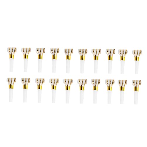 Sosoport 20Stücke Party Blowouts mit Kreativem Roll Design Goldene Pfeifen für Erwachsene für Festlichkeiten Feierlichkeiten für Lebendige von Sosoport