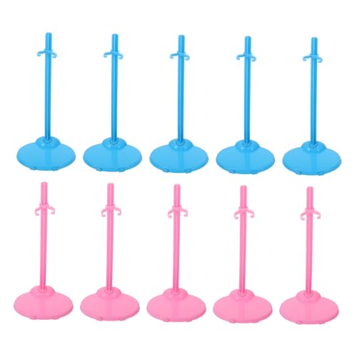 Sosoport 20Stücke Puppenständer Aufsteller für Puppen mit Pinken und Blauen Haltern für Displays und Puppenschau Robustes Material Schützt von Sosoport