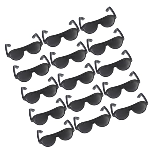 Sosoport 24 Stück Sonnenbrillen Für Miniaturpuppenbrille Klein Mini- Winzige Brille Minipuppenbrille Puppenbrillen Zubehör Puppen-Foto-Requisiten Modelle Black von Sosoport