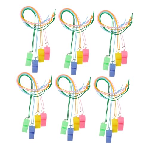 Sosoport 24pcs Fußballparty Pfeife Halsketten Für Kinder Für Trainer Im Freien Spaß Laute Und Farbenfrohe Plastikpfeifen Für Training Und Notfallgebrauch von Sosoport