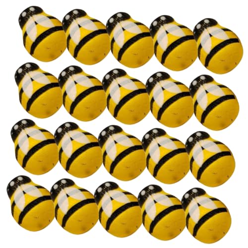 Sosoport 24stücke Holzornamente Bienenfigur Diy Handwerk Bienenornamente Biene Für Kranz Bienen-diy-girlandendekor Bienenhandwerk Aus Holz Bienen-hängedekorationen Bienendekorationen von Sosoport