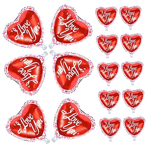 Sosoport 25Stücke Herzballons aus Aluminium für Valentinstag und Romantische Partys Rote Folienballons für Hochzeiten Geburtstagsfeiern und Festlichkeiten Deko von Sosoport