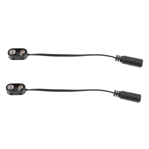 Sosoport 2Stücke Effektorkabel Batterieanschluss für Musikinstrumente Zuverlässiges Zubehör Langlebig und Tragbar für Effekte und Lautsprecheranschlüsse von Sosoport