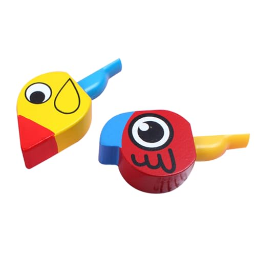 Sosoport 2Stücke Holzpfeifen Vogel Design Kreative Kinderpfeifen Für Interaktives Für Jungen Und Fördert Hörvermögen Und Musikalisches Interesse Zufällige von Sosoport