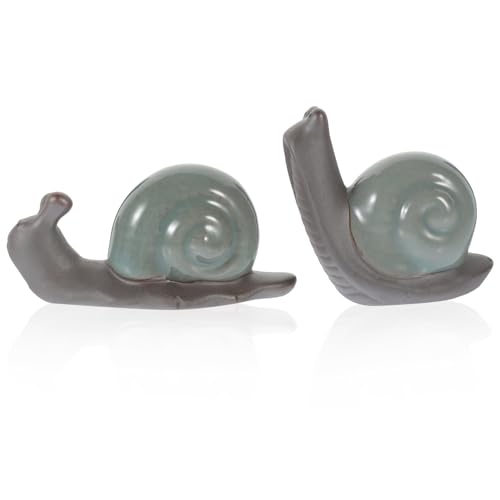 Sosoport 2Stücke Retro Keramik Schnecken Dekoration für Teetisch Kreative Tischdeko Stilvolle Wohnaccessoires für Zen und Einzigartige Raumgestaltung Sosoport 2Stücke Retro Keramik Schnecken Dekoration für Teetisch Kreative Tischdeko Stilvolle Wohnaccessoires für Zen und Einzigartige Raumgestaltung von Sosoport