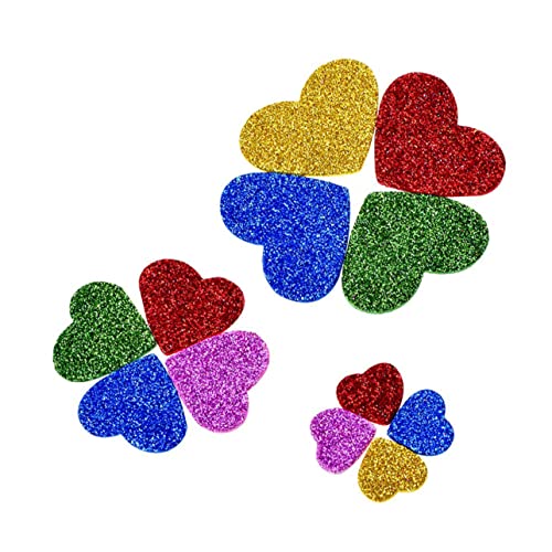 Sosoport 2er Pack Selbstklebende Glitzer Wandsticker Herz Stern Funkelnde Dekoration für DIY Bastelprojekte Scrapbooking Grußkarten und Kinderzimmergestaltung von Sosoport
