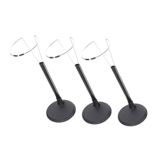 Sosoport 3 Stück Puppenständer Verstellbar für Figuren und Modelle Stabiler Halter mit Dickem Rundsockel für Präsentation oder Regal von Sosoport