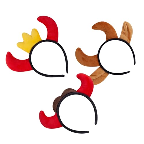 Sosoport 3 Stück Teiliges Bull Horns Haarreif Weiches Material Realistische Kuhhorn Vielseitiges Halloween und Cosplay Accessoire für Erwachsene für Festtage und Fotoshootings von Sosoport