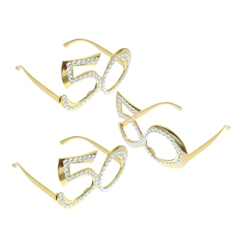 Sosoport 3 Stück Teiliges Jubiläums partybrillen Goldene Zahlen brille Leichte und Wiederverwendbare Dekorative Eyewear für Erwachsene Komfortabel für Jubiläumsfeiern und Partyspaß Sosoport 3 Stück Teiliges Jubiläums partybrillen Goldene Zahlen brille Leichte und Wiederverwendbare Dekorative Eyewear für Erwachsene Komfortabel für Jubiläumsfeiern und Partyspaß von Sosoport