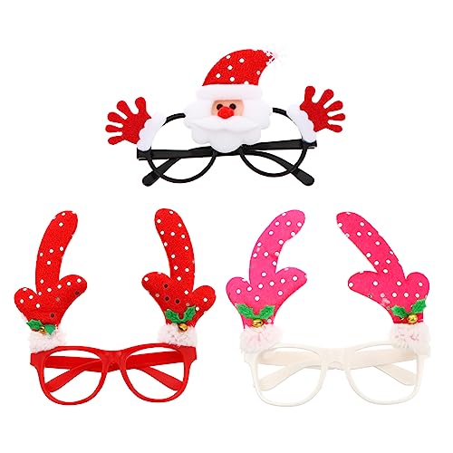 Sosoport 3 Stück Teiliges Weihnachtsbrillen Erwachsene Cartoon Brillenrahmen mit Pinkem Rentiermotiv Santa Lustige Partybrille für Weihnachtsfeier und Familienfest Sosoport 3 Stück Teiliges Weihnachtsbrillen Erwachsene Cartoon Brillenrahmen mit Pinkem Rentiermotiv Santa Lustige Partybrille für Weihnachtsfeier und Familienfest von Sosoport