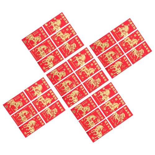 Sosoport 30 Stück Rote Umschläge mit Pferde Geprägt Traditionelle Chinesische Neujahrs Hongbao für Frühlingsfest Robuste Geldumschläge für Jahr Des Pferdes Vielseitig für Familie Büro Sosoport 30 Stück Rote Umschläge mit Pferde Geprägt Traditionelle Chinesische Neujahrs Hongbao für Frühlingsfest Robuste Geldumschläge für Jahr Des Pferdes Vielseitig für Familie Büro von Sosoport