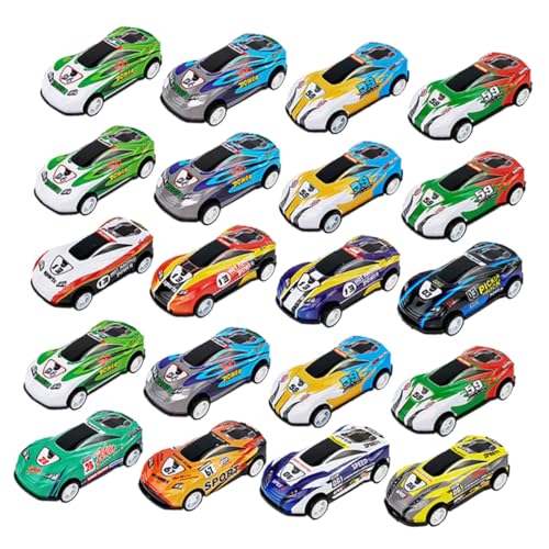 Sosoport 30 Stück Wagen zurückziehen für kinderspielzeug toy cars kinderknallzeug glowing toy Autos Bauauto reibungsbetriebene Fahrzeuge Wohnkultur Legierung von Sosoport