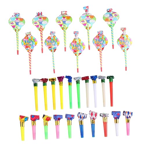 Sosoport 30 Stück blasender Drache für toys gieskanne kinderspielzeug kinderknallzeug familienfeier Geburtstag pfeifen Party-Blowouts pfeifen Plastik von Sosoport