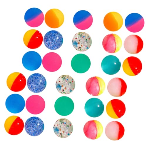 Sosoport 30Stücke Hüpfbälle für Kleine Elastische Spielzeuge Goodie Bag Füller Vielseitig für Mottopartys Geburtstagsgeschenke und Lehrbelohnungen von Sosoport