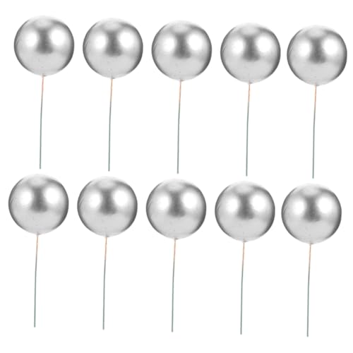 Sosoport 36 Stück Teiliges Cake Picks mit Schaumstoff Kugeln in Silber Sichere Tortendekorationskugeln für Geburtstag Hochzeit Party Essbare Deko Torten Geeignet Einfache Anwendung und von Sosoport